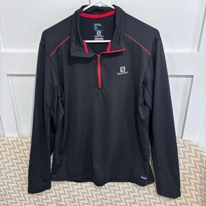 Salomon Men’s Advanced Skin Warm 1/4 Zip Pullover Shirt Running Top